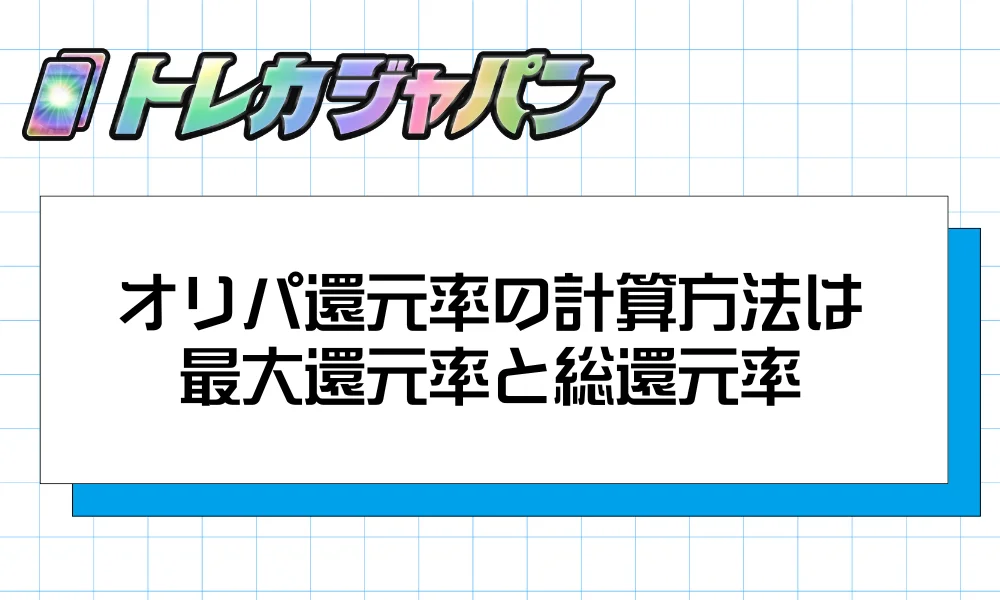 オリパ還元率の計算方法は2種類|最大還元率と総還元率