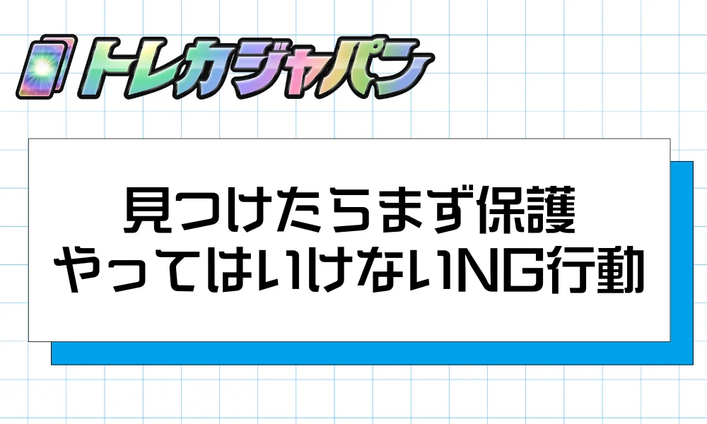 見つけたらまず保護｜やってはいけないNG行動5つ