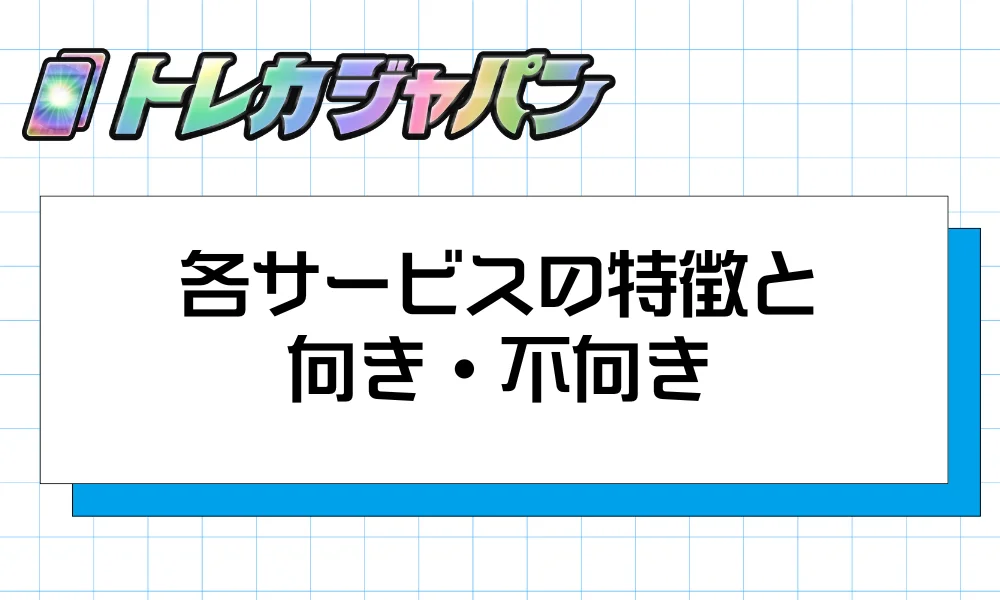 各サービスの特徴と向き・不向き