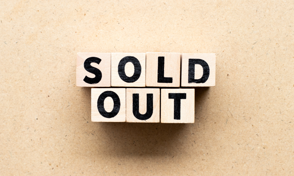 売り切れ