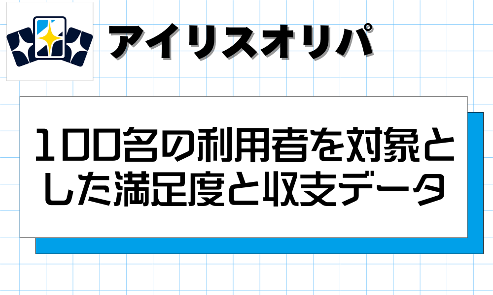 100名の利用者を対象とした満足度と収支データの公開