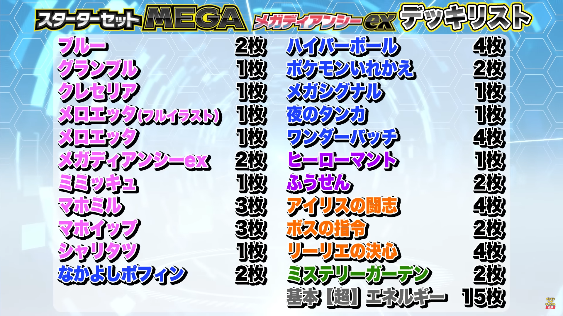 ディアンシーデッキレシピ