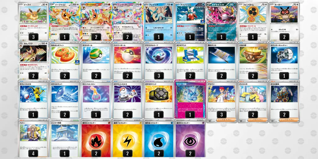 12/25ニンフィアexのジムバトル優勝デッキ