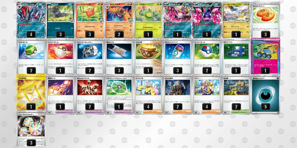 2/9 シティリーグベスト4入賞Nのゾロアークexデッキ