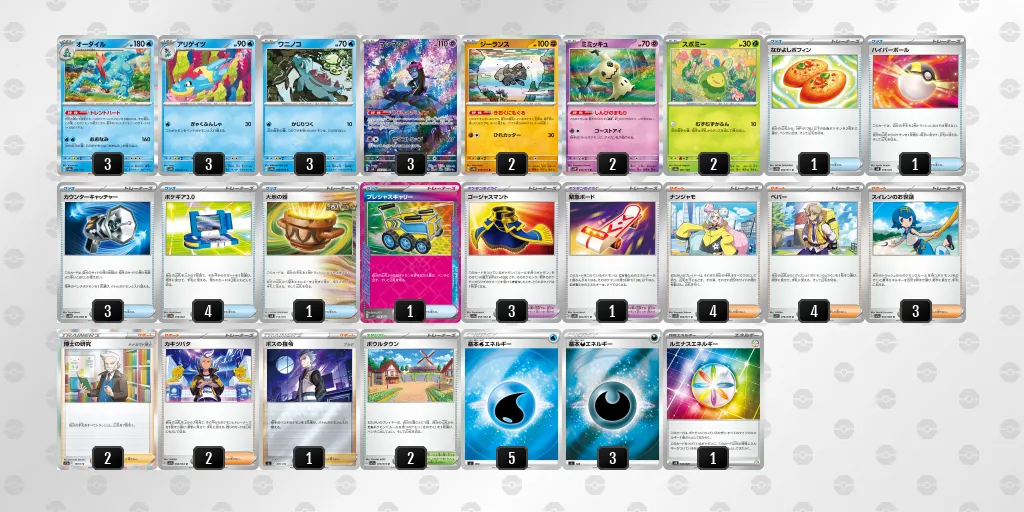 2/11 シティリーグ神奈川ベスト16入賞オーダイルデッキ