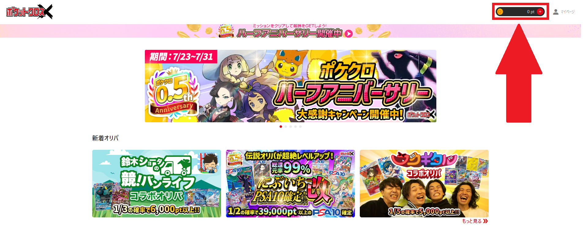 ポイントの購入