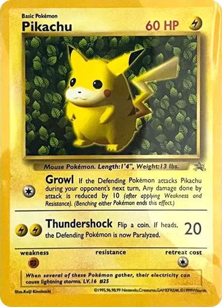 ピカチュウ P : 旧裏 (PMCG-P pikachu P)