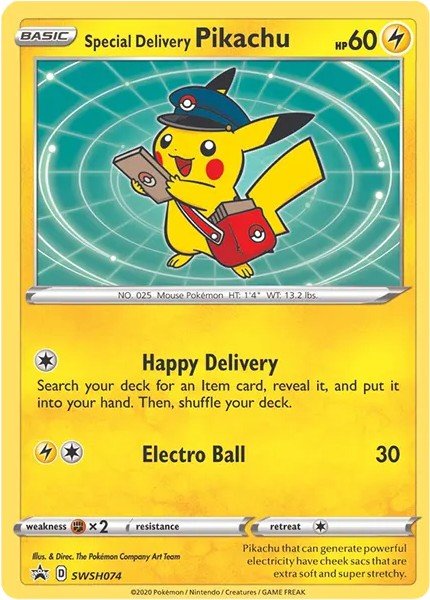 スペシャルデリバリーピカチュウ P (SWSH074)