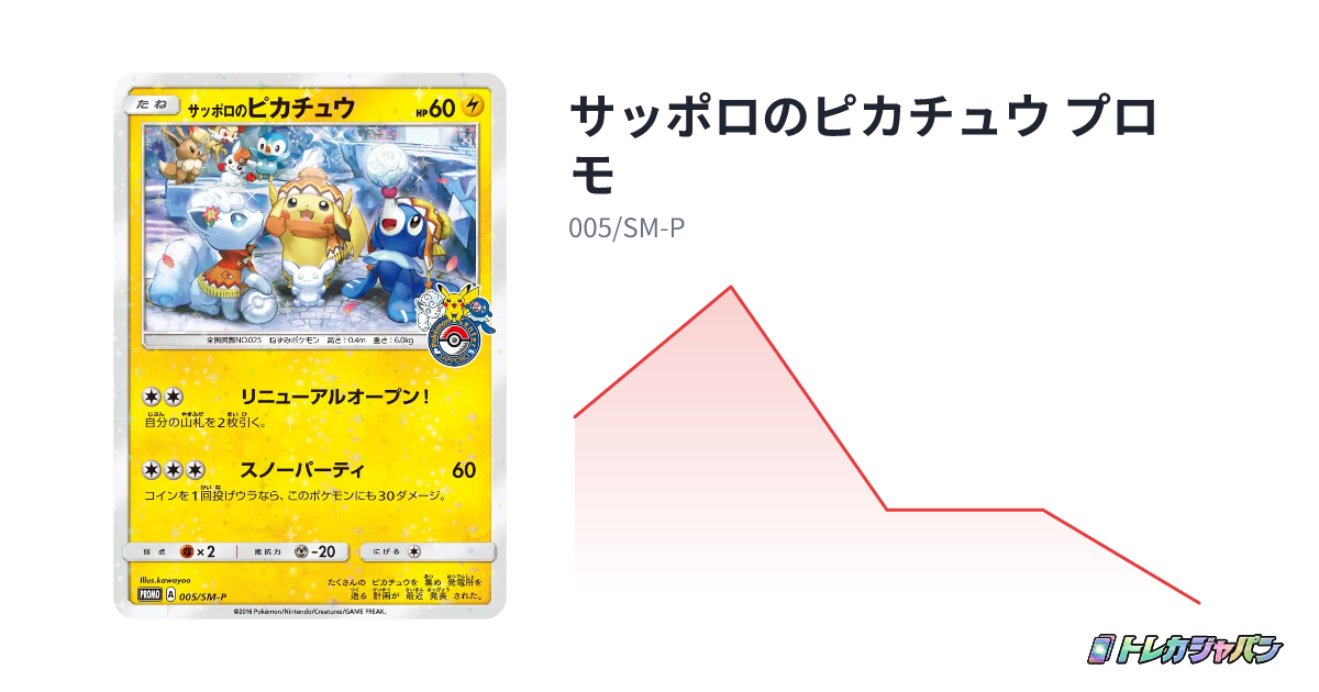 サッポロのピカチュウ プロモ（プロモーションカード「SM-P」/005/SM-P