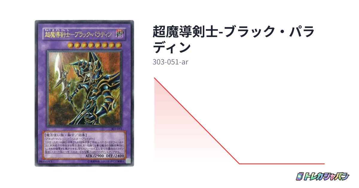超魔導剣士-ブラック・パラディン（黒魔導の覇者/303-051-ar）の値段