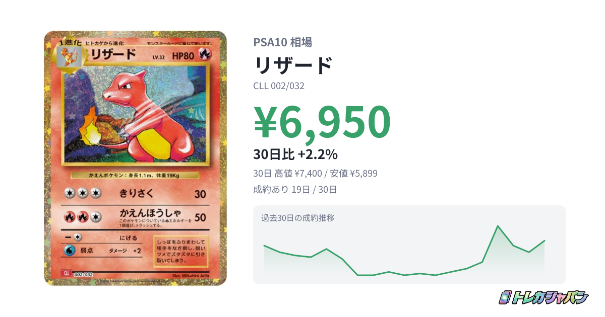 リザード（ポケモンカードゲーム Classic/CLL 002/032）の値段・買取