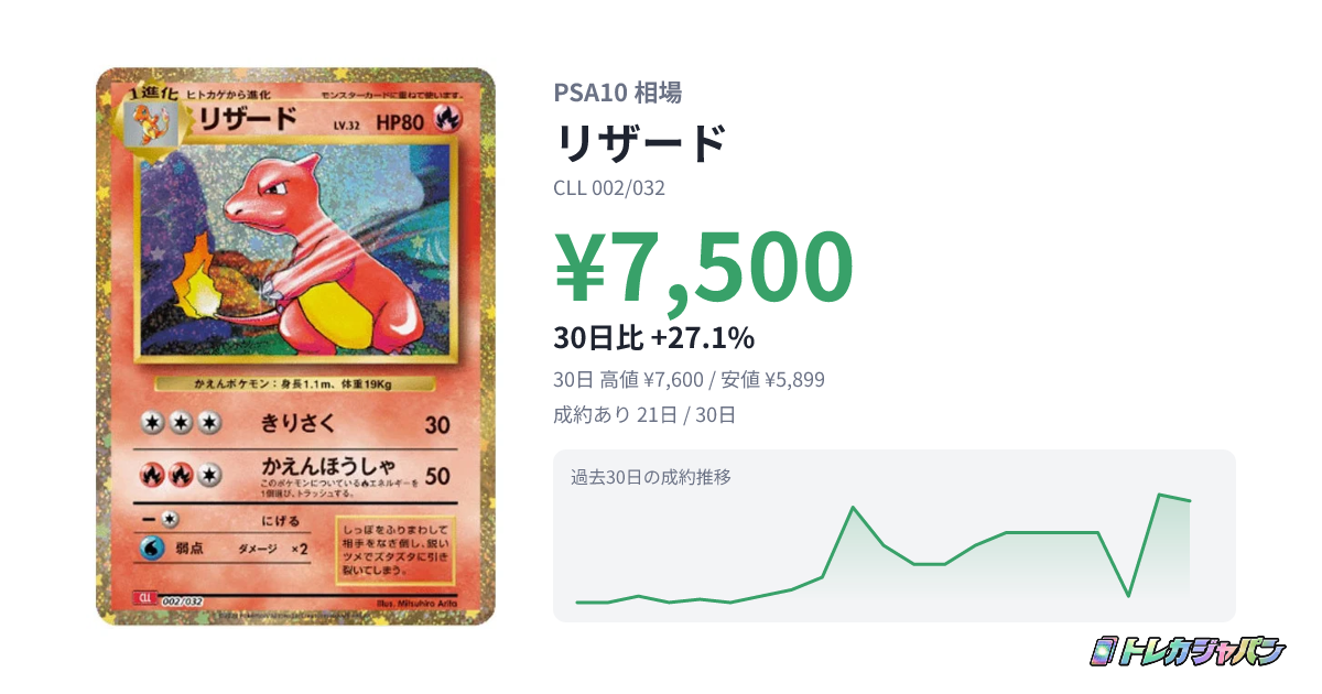 リザード(ポケモンカードゲーム Classic/CLL 002/032)の値段・買取 リザード(ポケモンカードゲーム Classic/CLL 002/032)の値段・買取