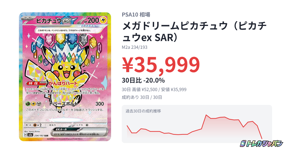 メガドリームピカチュウ(ピカチュウex SAR)(ハイクラスパック「MEGA メガドリームピカチュウ(ピカチュウex SAR)(ハイクラスパック「MEGA