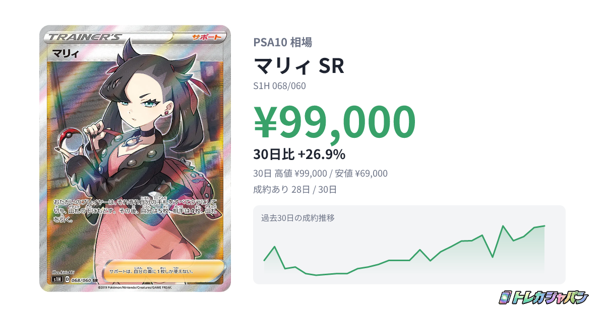 シールドマリィSRの買取相場とPSA10の値段|なぜ高いのか・今後の高騰に関する予想も掲載中!