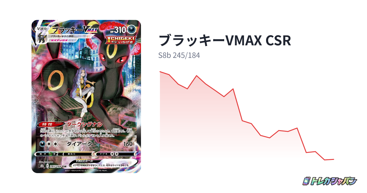 ブラッキーVMAX CSR(ハイクラスパック「VMAXクライマックス」/S8b 245 ブラッキーVMAX CSR(ハイクラスパック「VMAXクライマックス」/S8b 245