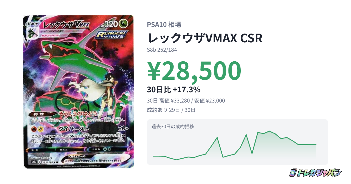 レックウザVMAX CSR（ハイクラスパック「VMAXクライマックス」/S8b 252