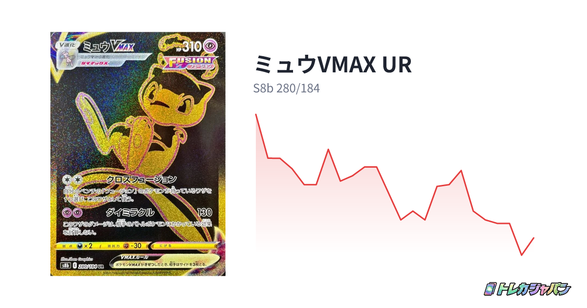 ミュウVMAX UR(ハイクラスパック「VMAXクライマックス」/S8b 280/184 ミュウVMAX UR(ハイクラスパック「VMAXクライマックス」/S8b 280/184