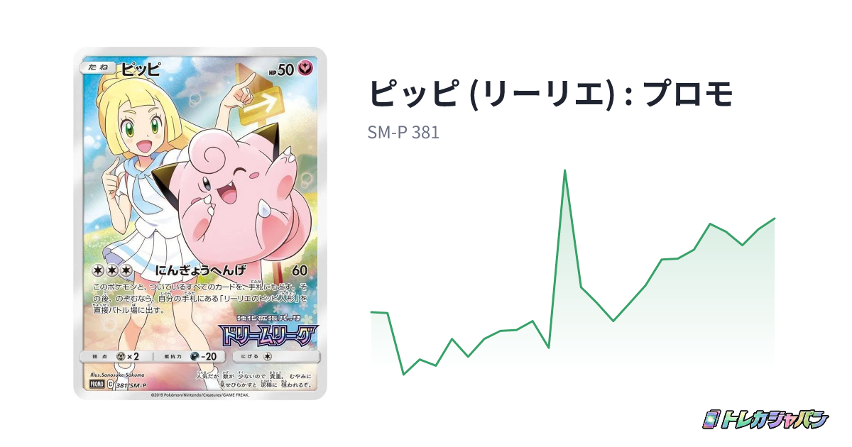 ピッピ (リーリエ) : プロモ(SM-P/SM-P 381)の値段・買取価格・最新 ピッピ (リーリエ) : プロモ(SM-P/SM-P 381)の値段・買取価格・最新
