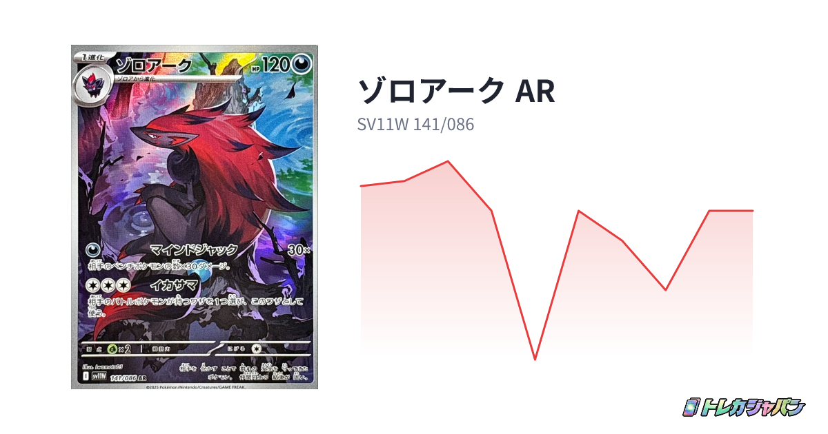 ゾロアーク AR(拡張パック「ホワイトフレア」/SV11W 141/086)の値段 ゾロアーク AR(拡張パック「ホワイトフレア」/SV11W 141/086)の値段