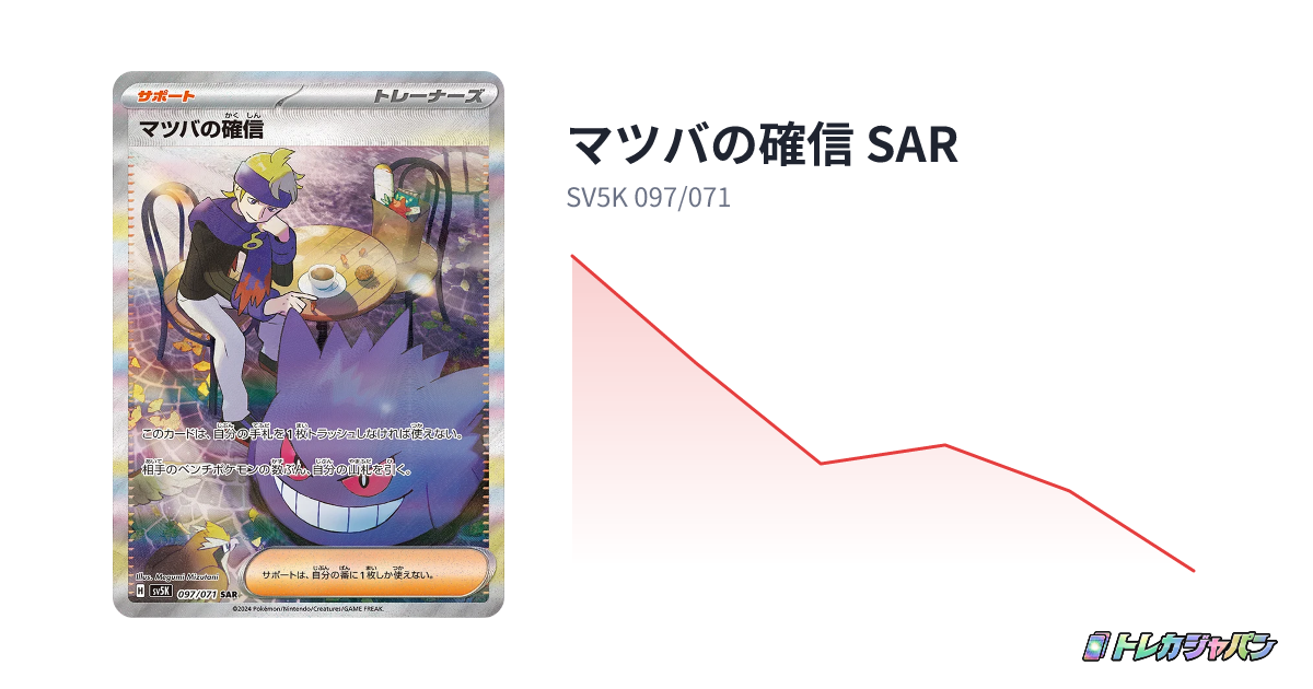 マツバの確信 SAR(拡張パック「ワイルドフォース」/SV5K 097/071)の マツバの確信 SAR(拡張パック「ワイルドフォース」/SV5K 097/071)の