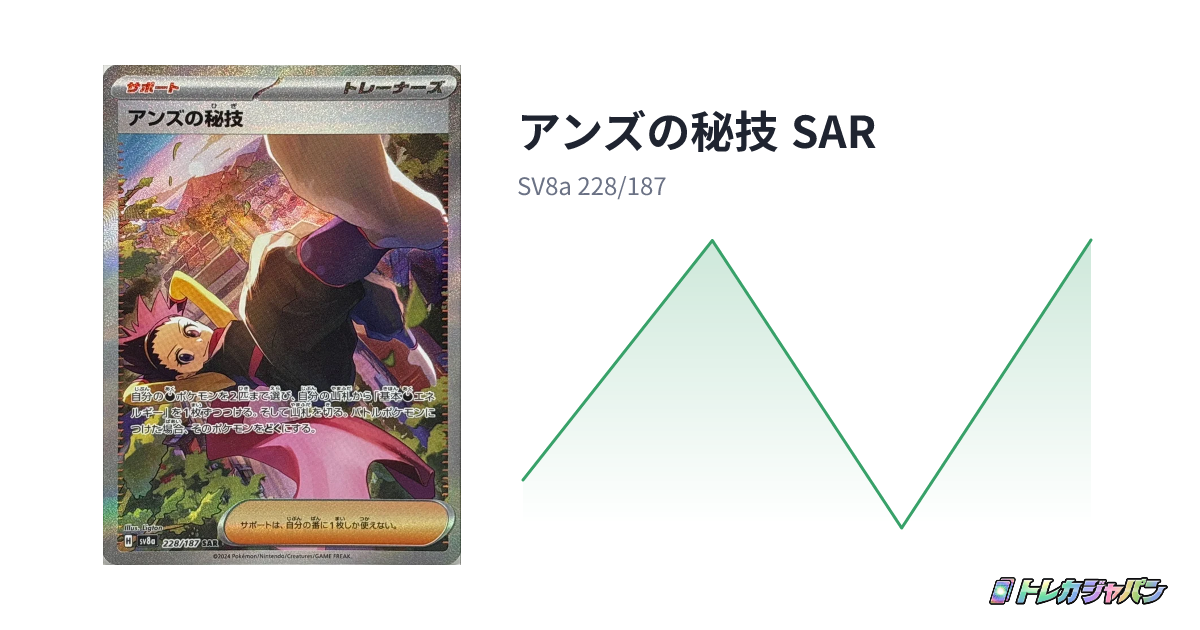 アンズの秘技 SAR(テラスタルフェスex/SV8a 228/187)の値段・買取 アンズの秘技 SAR(テラスタルフェスex/SV8a 228/187)の値段・買取