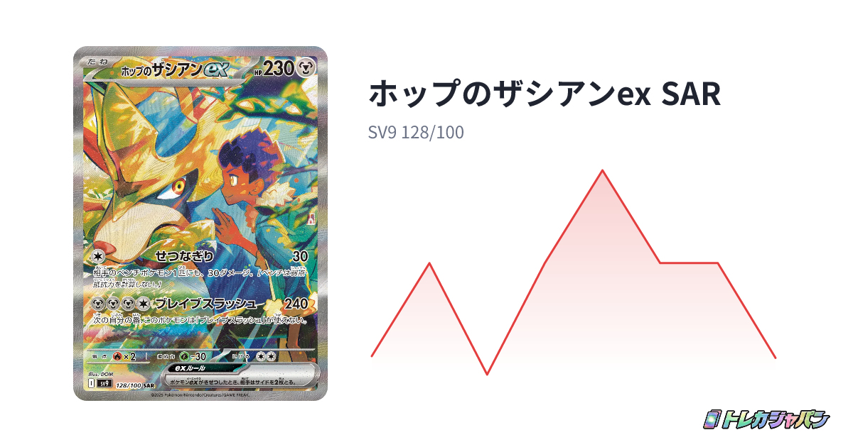 ホップのザシアンex SAR（バトルパートナーズ/SV9 128/100）の値段