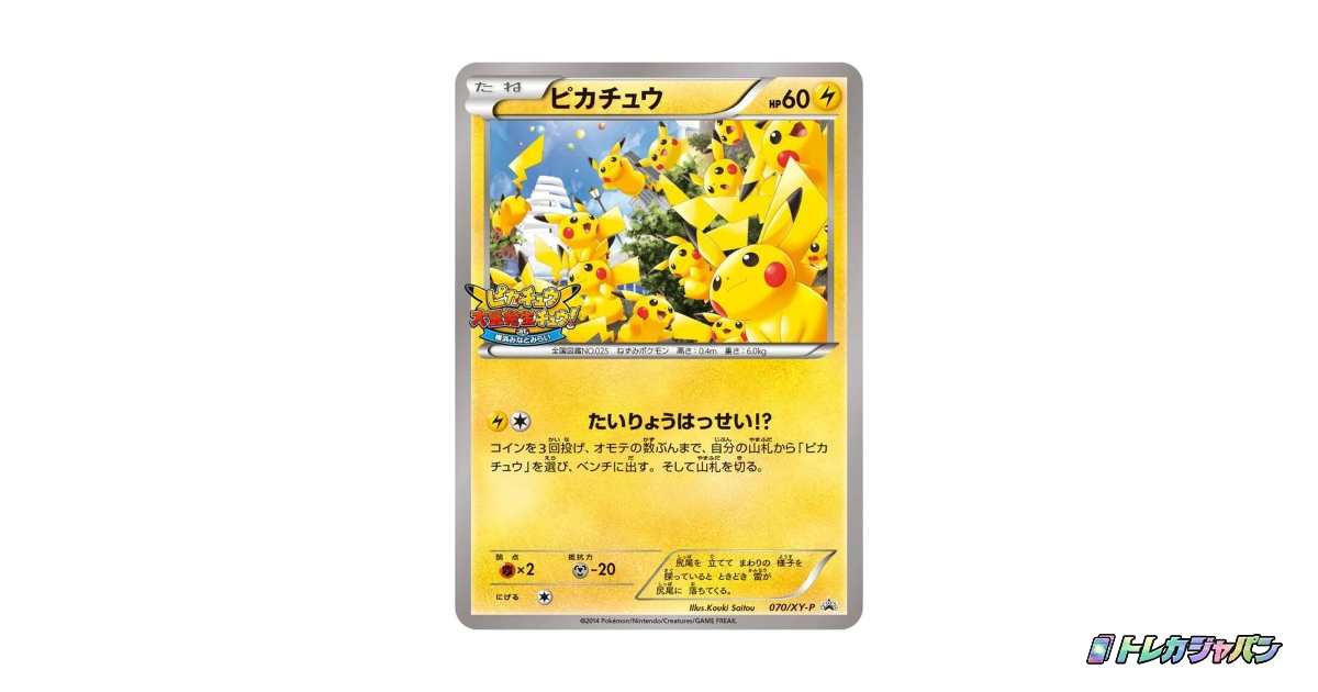 ピカチュウ: プロモ (開封済)（プロモーションカード「XY-P」/XY-P 070