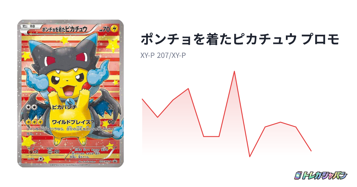 ポンチョを着たピカチュウ プロモ（XY-P/XY-P 207/XY-P）の値段・買取