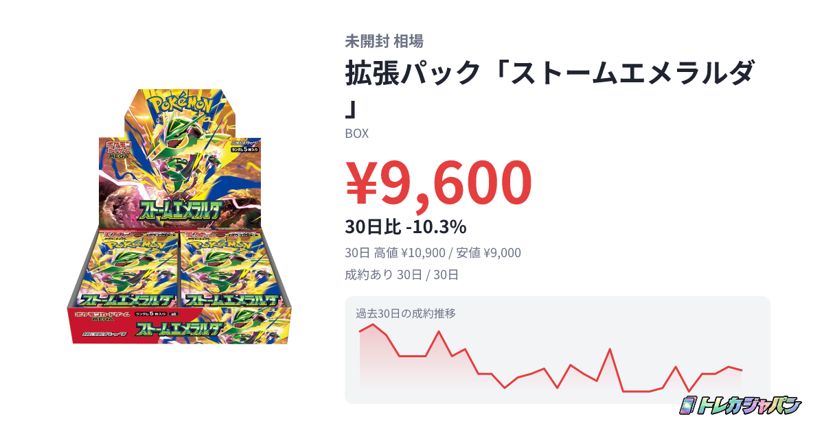 拡張パック「ストームエメラルダ」の最新価格・相場 - トレカジャパン